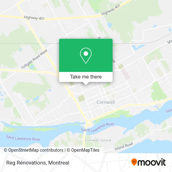 Reg Rénovations map