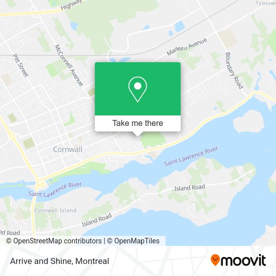 Arrive and Shine map