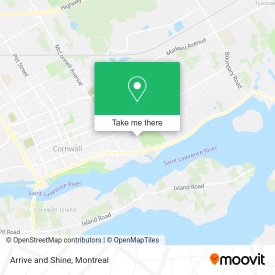 Arrive and Shine map