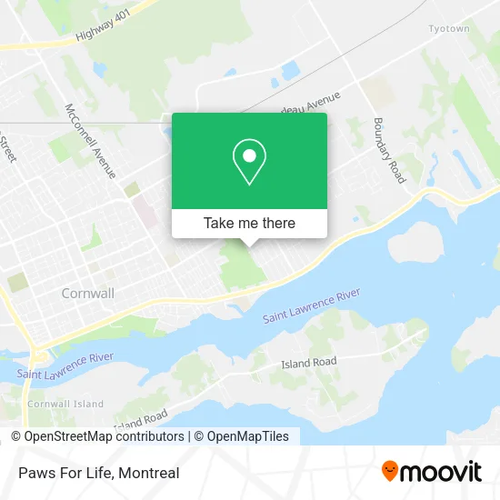 Paws For Life map