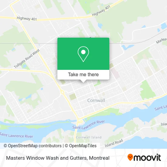 Masters Window Wash and Gutters map