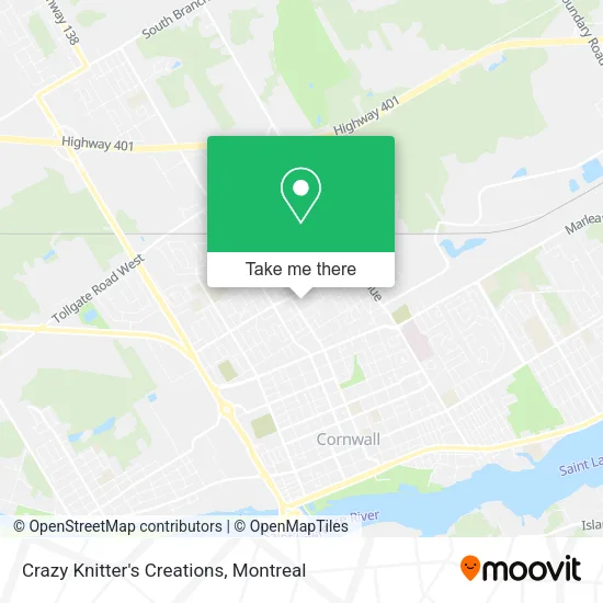 Crazy Knitter's Creations map