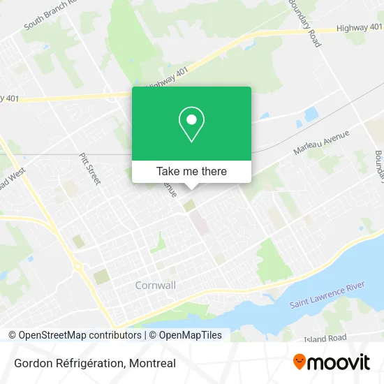 Gordon Réfrigération map