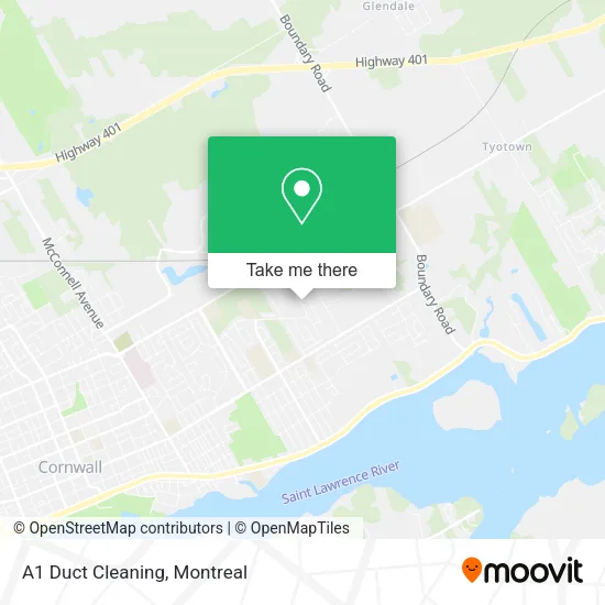 A1 Duct Cleaning map