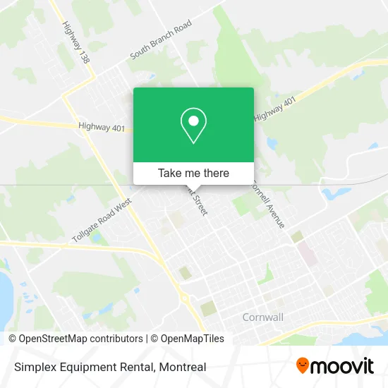 Simplex Equipment Rental map