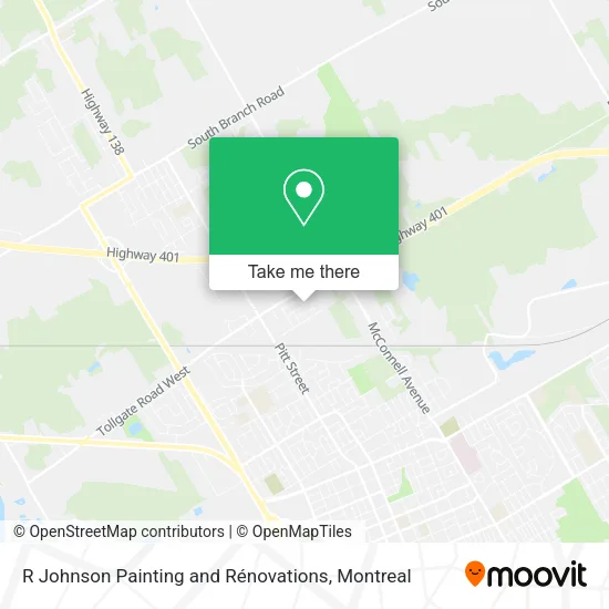 R Johnson Painting and Rénovations map