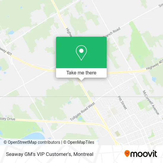Seaway GM's VIP Customer's map