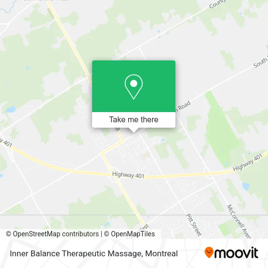 Inner Balance Therapeutic Massage map