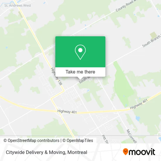 Citywide Delivery & Moving map