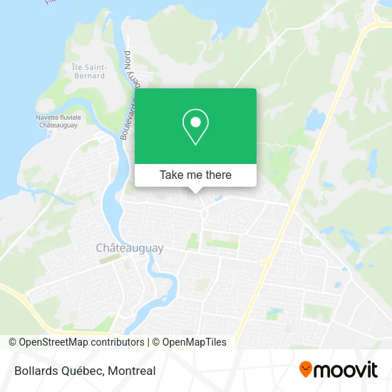 Bollards Québec map