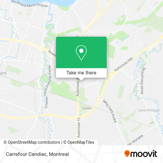 Carrefour Candiac map