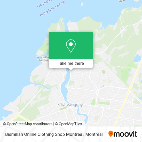Bismillah Online Clothing Shop Montréal map
