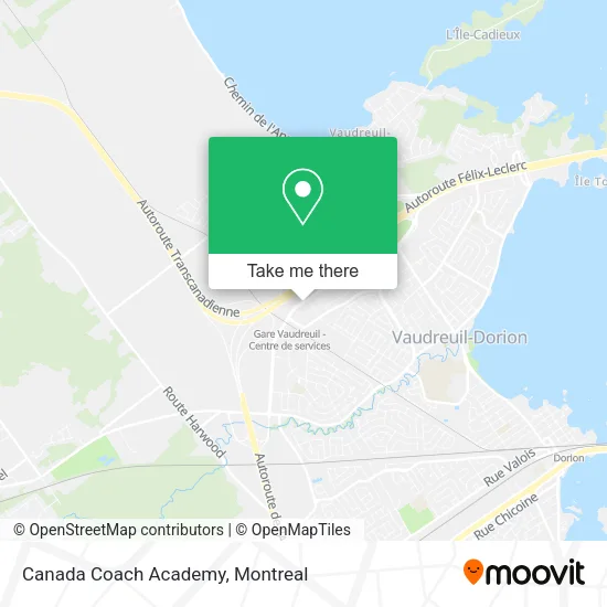 Canada Coach Academy map