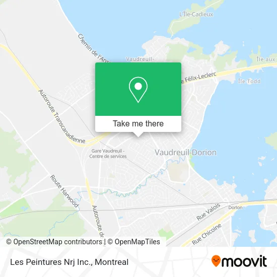 Les Peintures Nrj Inc. map