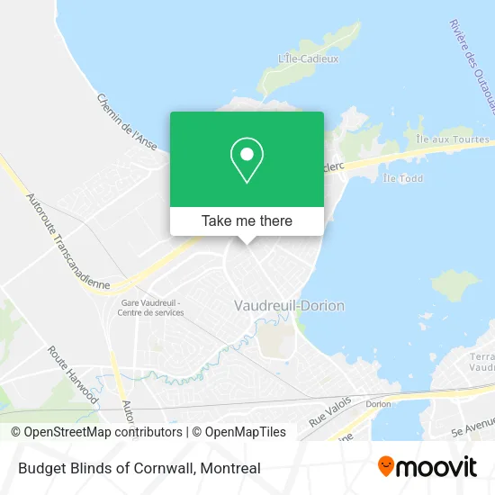 Budget Blinds of Cornwall map