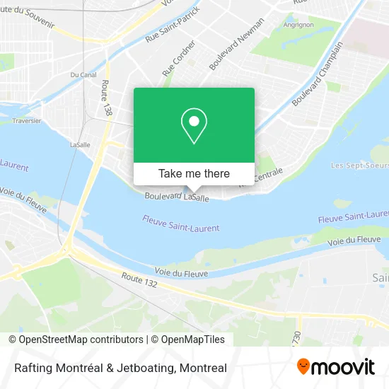 Rafting Montréal & Jetboating map