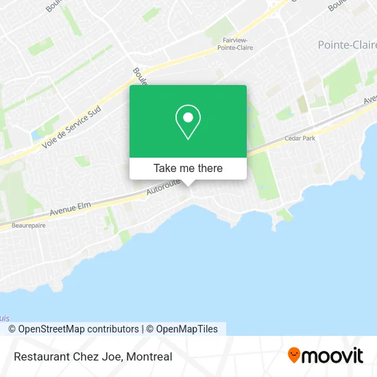 Restaurant Chez Joe map