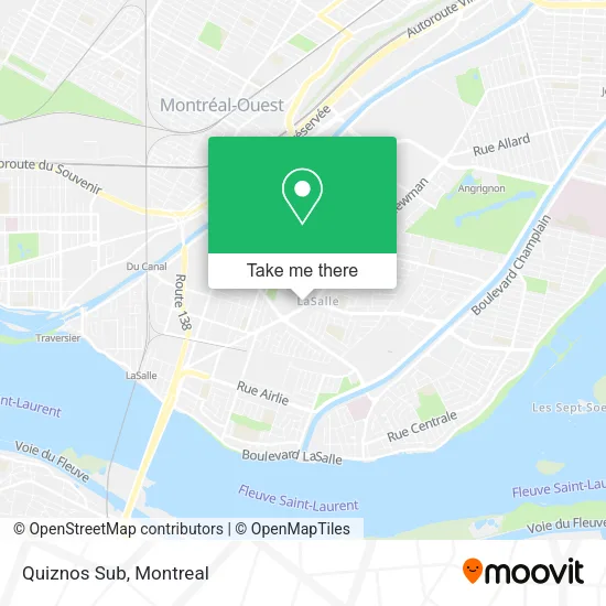 Quiznos Sub map