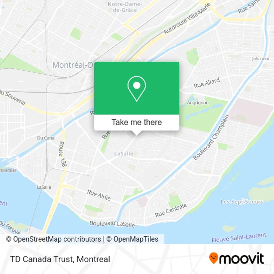 TD Canada Trust map