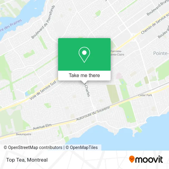 Top Tea map