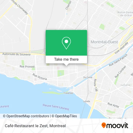 Café-Restaurant le Zest map