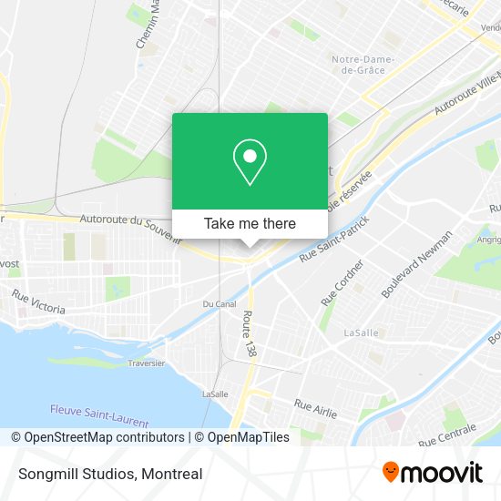 Songmill Studios map