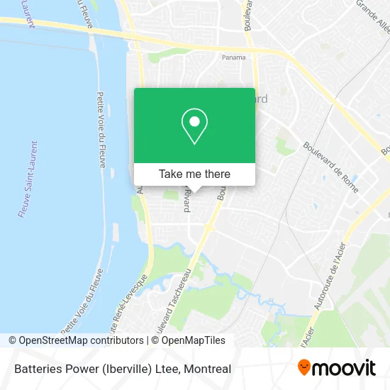 Batteries Power (Iberville) Ltee map