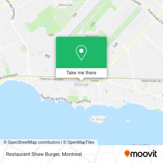 Restaurant Shaw Burger map