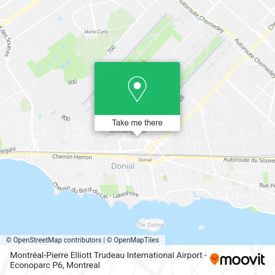 Montréal-Pierre Elliott Trudeau International Airport - Econoparc P6 map