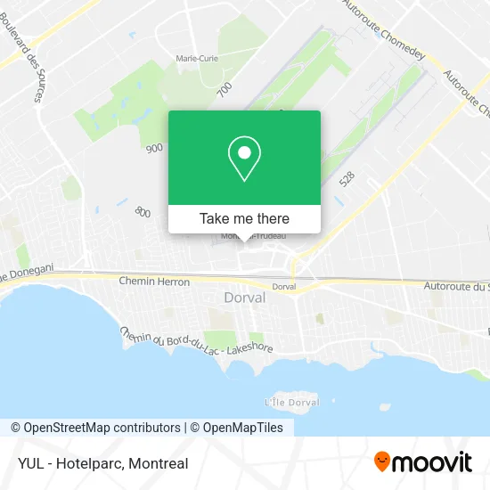 YUL - Hotelparc map
