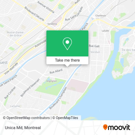 Unica Md map