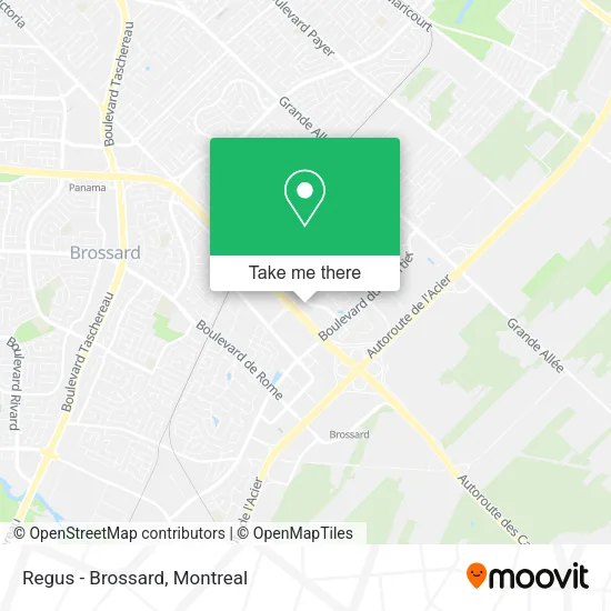 Regus - Brossard map