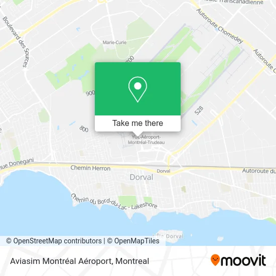 Aviasim Montréal Aéroport map