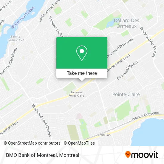 BMO Bank of Montreal map