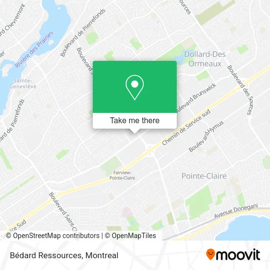 Bédard Ressources map