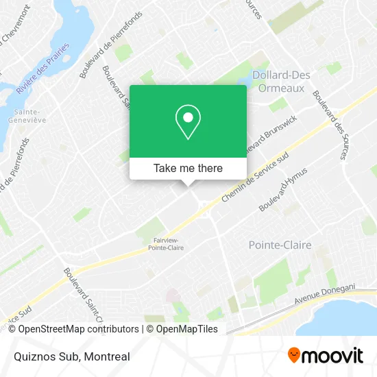 Quiznos Sub map