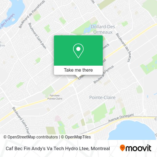 Caf Bec Fin Andy's Va Tech Hydro Ltee map