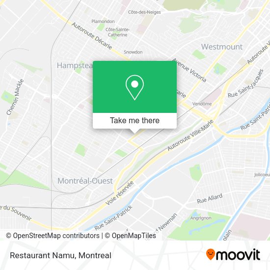 Restaurant Namu map