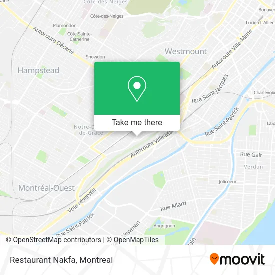 Restaurant Nakfa map