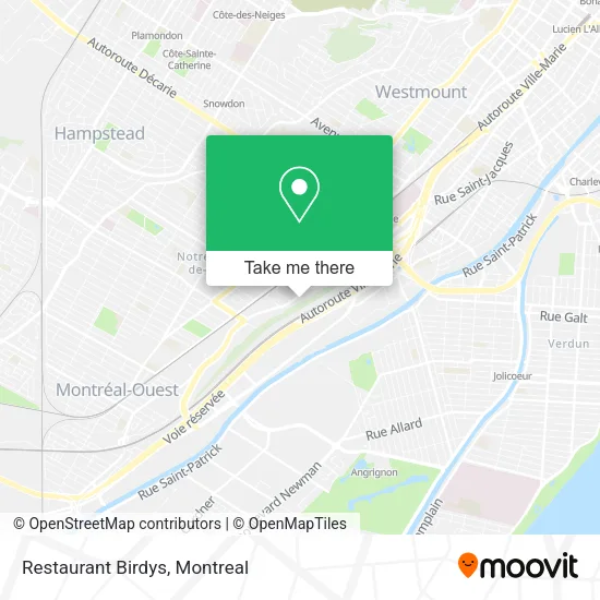 Restaurant Birdys map