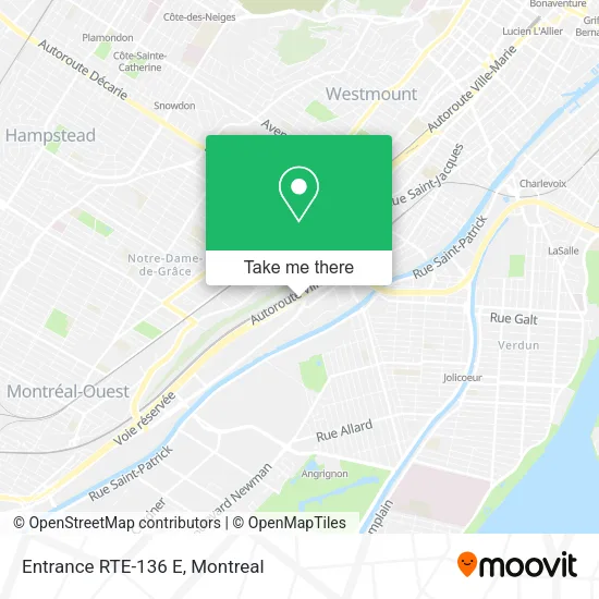 Entrance RTE-136 E map