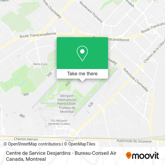 Centre de Service Desjardins - Bureau-Conseil Air Canada map