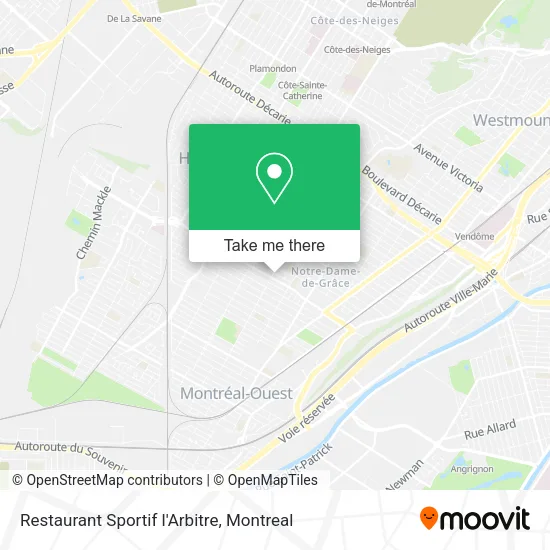 Restaurant Sportif l'Arbitre map