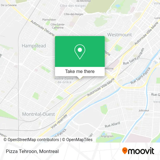 Pizza Tehroon map