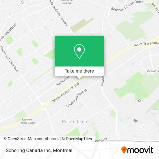 Schering Canada Inc map