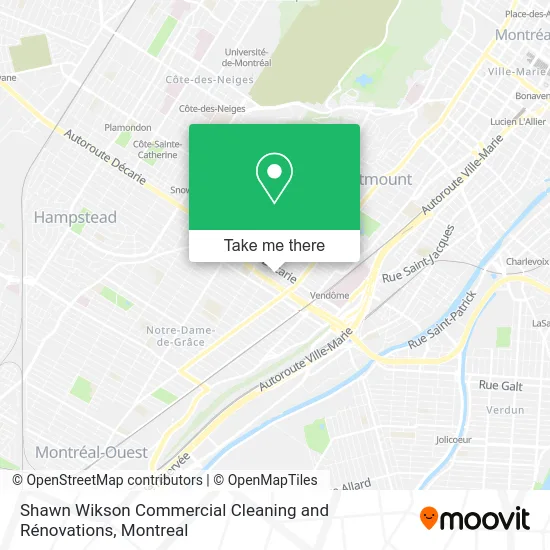 Shawn Wikson Commercial Cleaning and Rénovations map