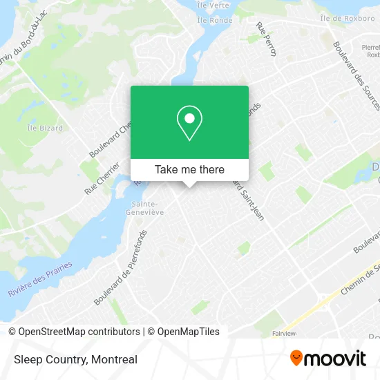 Sleep Country map