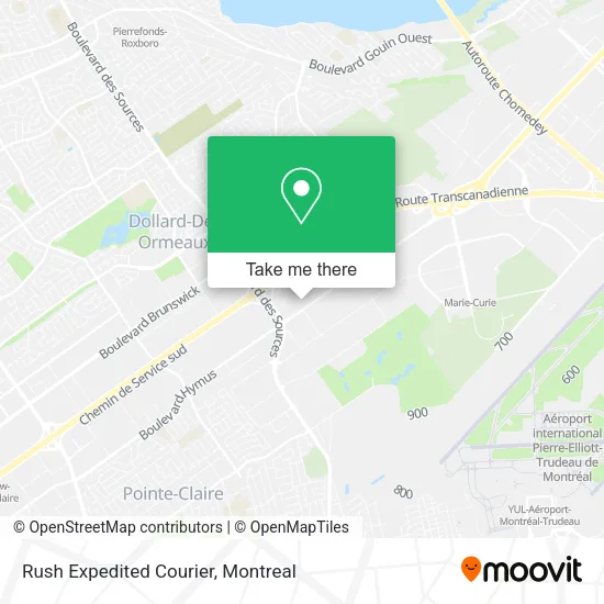 Rush Expedited Courier map