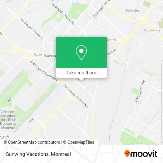 Sunwing Vacations map