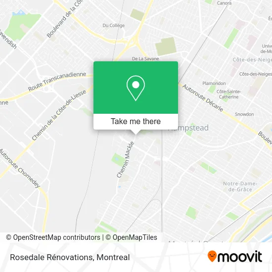 Rosedale Rénovations map
